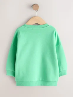 Sale Next Green Palm Tree All-Over Print Crew Neck Sweatshirt (3mths-7yrs)