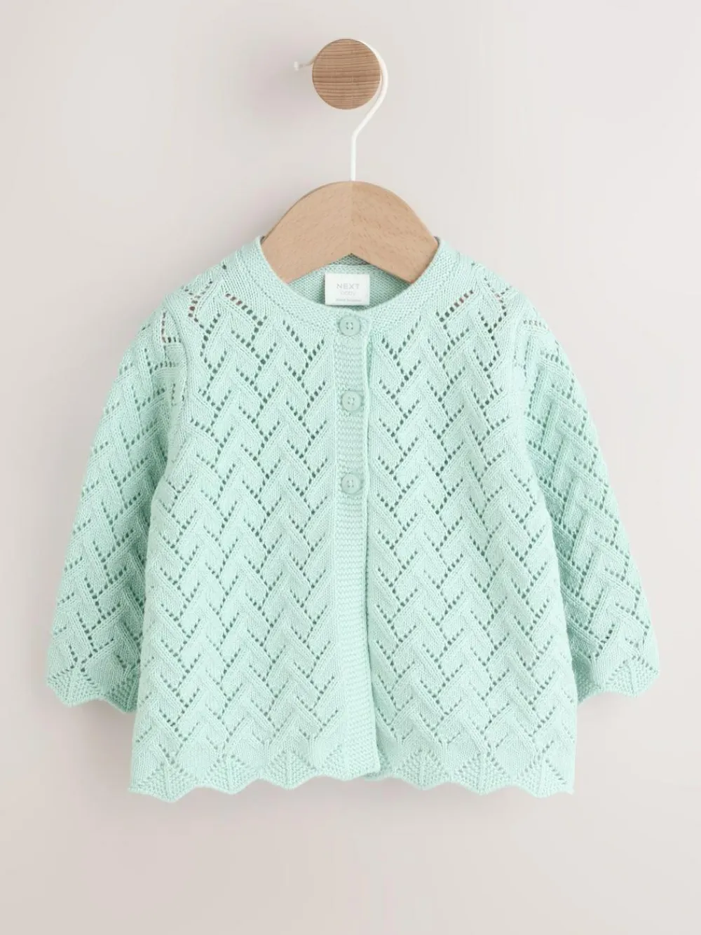 Next Pointelle Knitted Baby Cardigan (0mths-2yrs)^ Knitwear|Knitwear