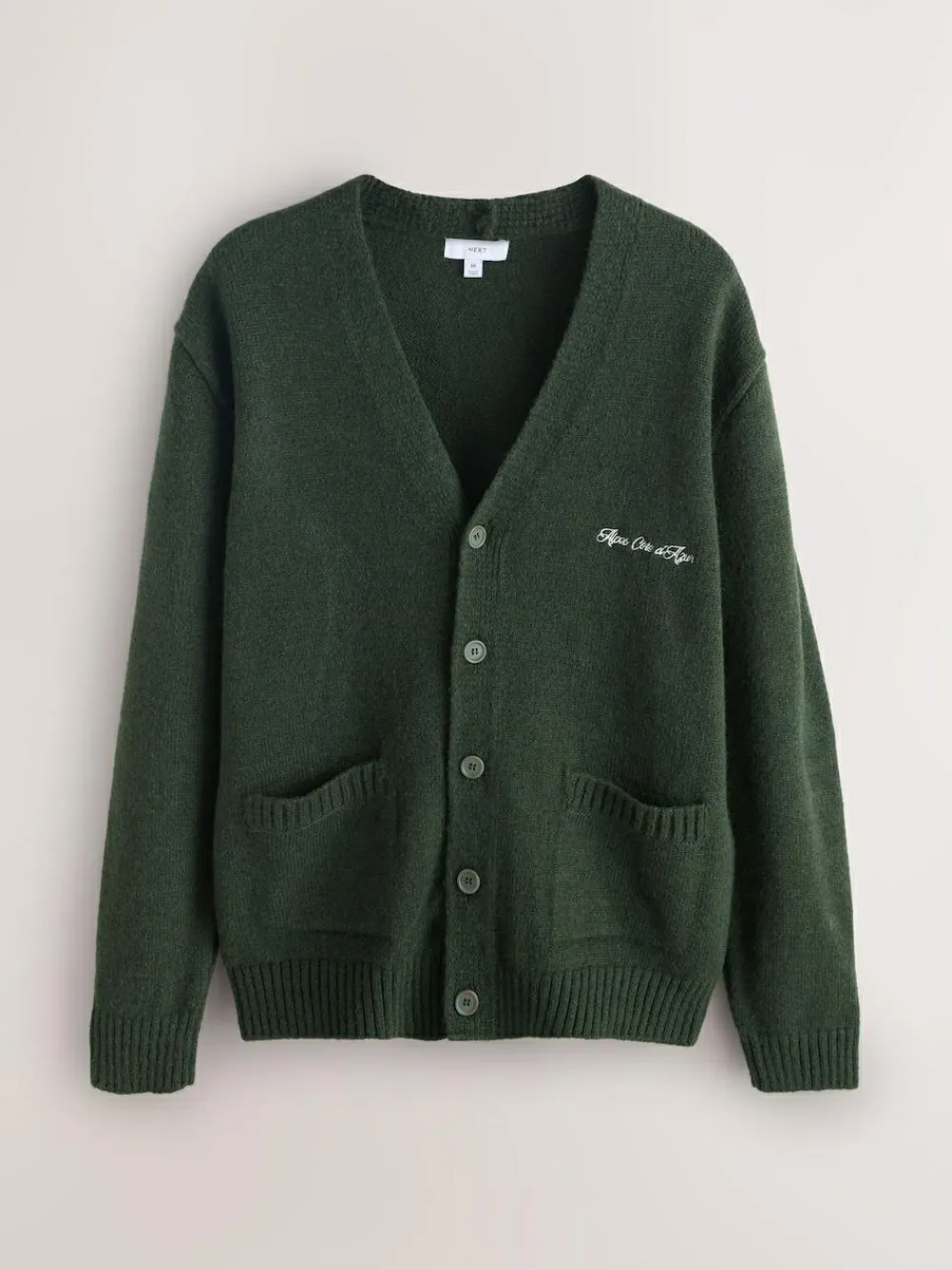 Next Regular Fit Embroidered Chest Motif Cardigan^ Knitwear|Knitwear