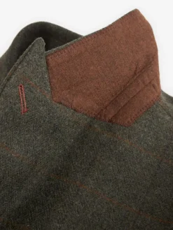 Next Green Regular Fit Nova Fides Italian Wool Blend Trimmed Check Suit Jacket^ Blazers & Formal Jackets|Occasionwear