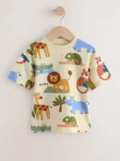 Next Short Sleeve Appliqué T-Shirts 3 Pack (3mths-7yrs)^BOY Tops|Multipacks