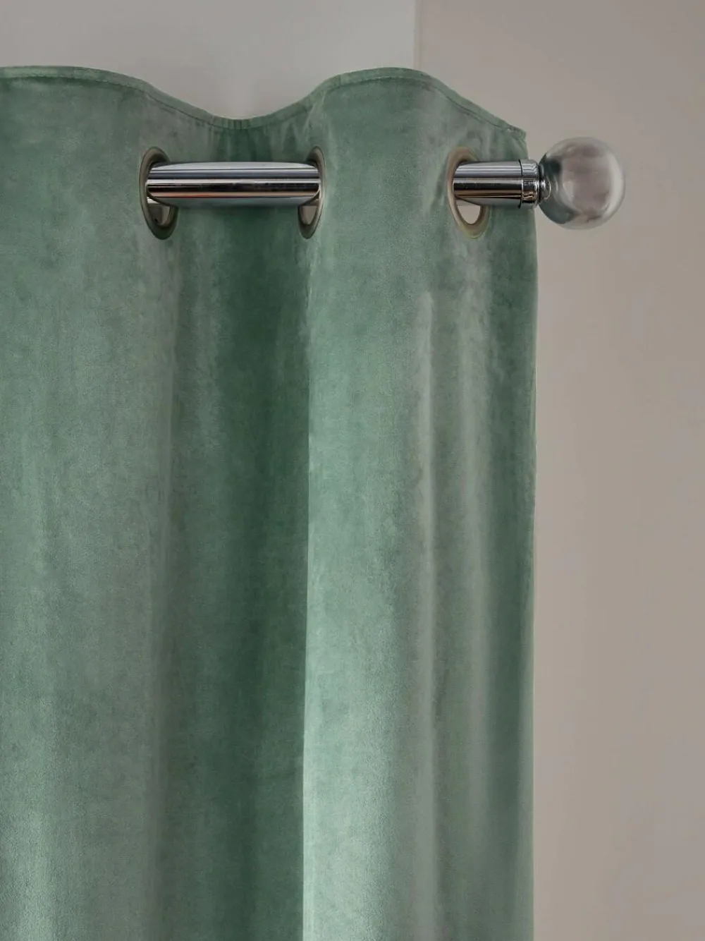 Outlet Next Green Sage Matte Velvet Blackout/Thermal Curtains