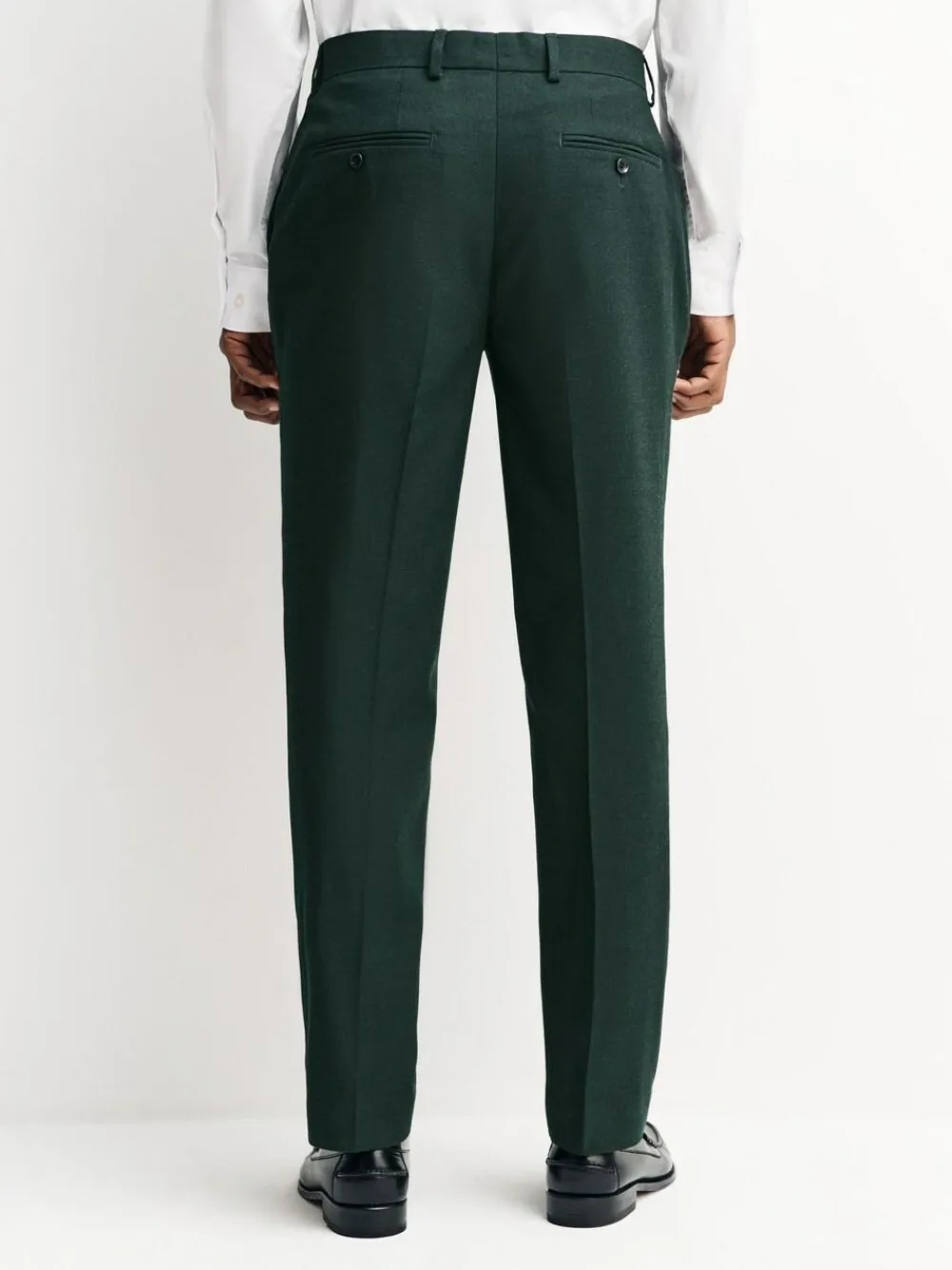 Best Next Slim Fit Flannel Suit Trousers Green