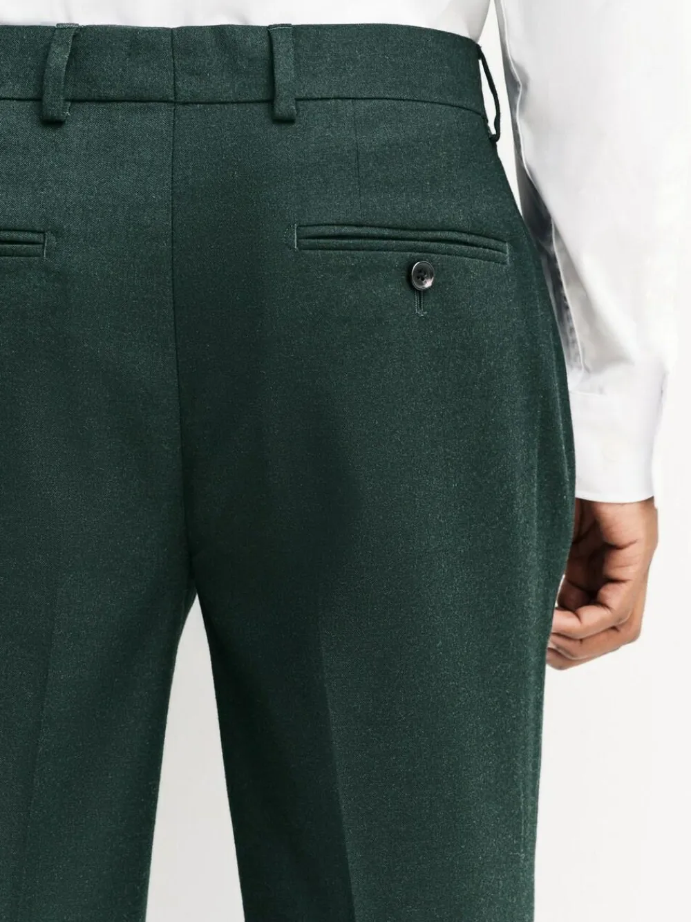 Best Next Slim Fit Flannel Suit Trousers Green
