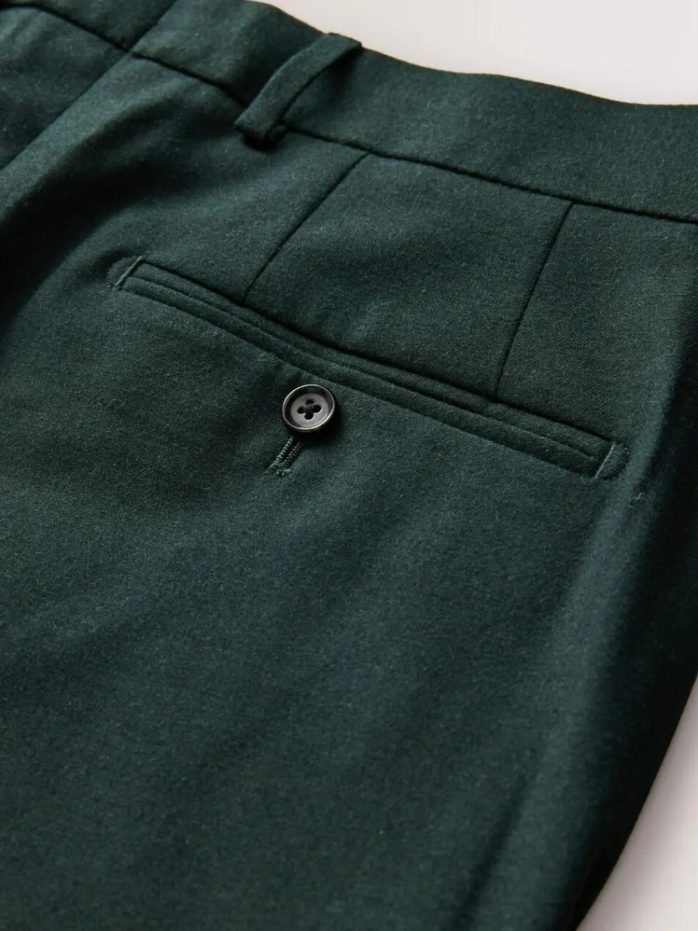 Best Next Slim Fit Flannel Suit Trousers Green