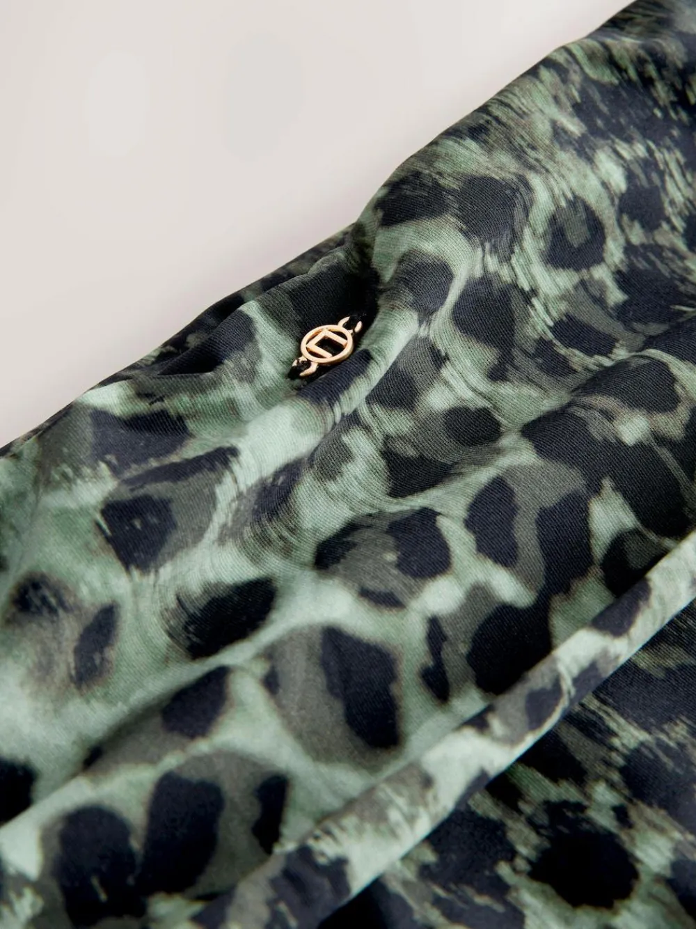 Next Green/Black Leopard Print Roll Top Bikini Bottoms^Women Swimwear