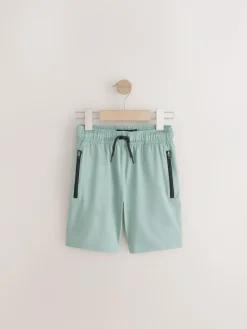 Hot Next Light Weight Sports Shorts 2 Pack (3-17yrs) Green/Blue