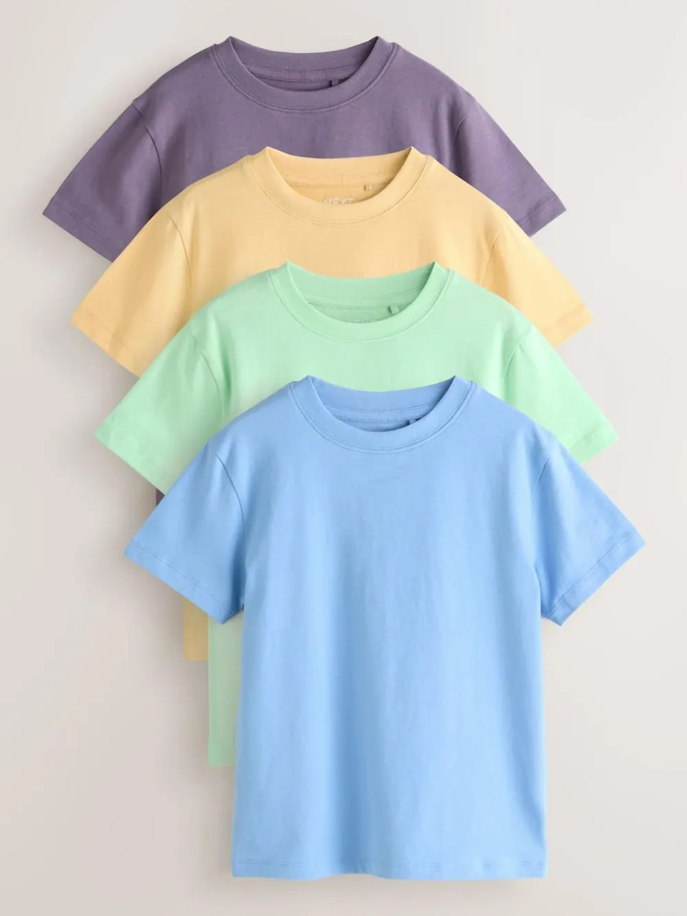 Outlet Next Green/Blue/Yellow/Purple Regular Fit Short Sleeves T-Shirts 4 Pack (3-16yrs)