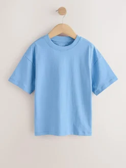 Best Next Green/Blue/Yellow/Purple Relaxed Fit Short Sleeves T-Shirts 4 Pack (3-16yrs)