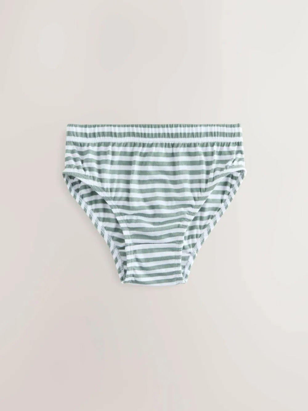 Sale Next Briefs 5 Pack (1.5-16yrs) Green/Ecru Stripe