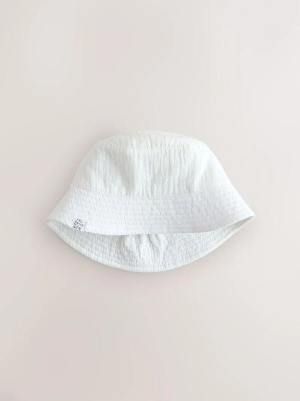 New Next Crinkle Baby Bucket Hats 2 Pack Grey And White