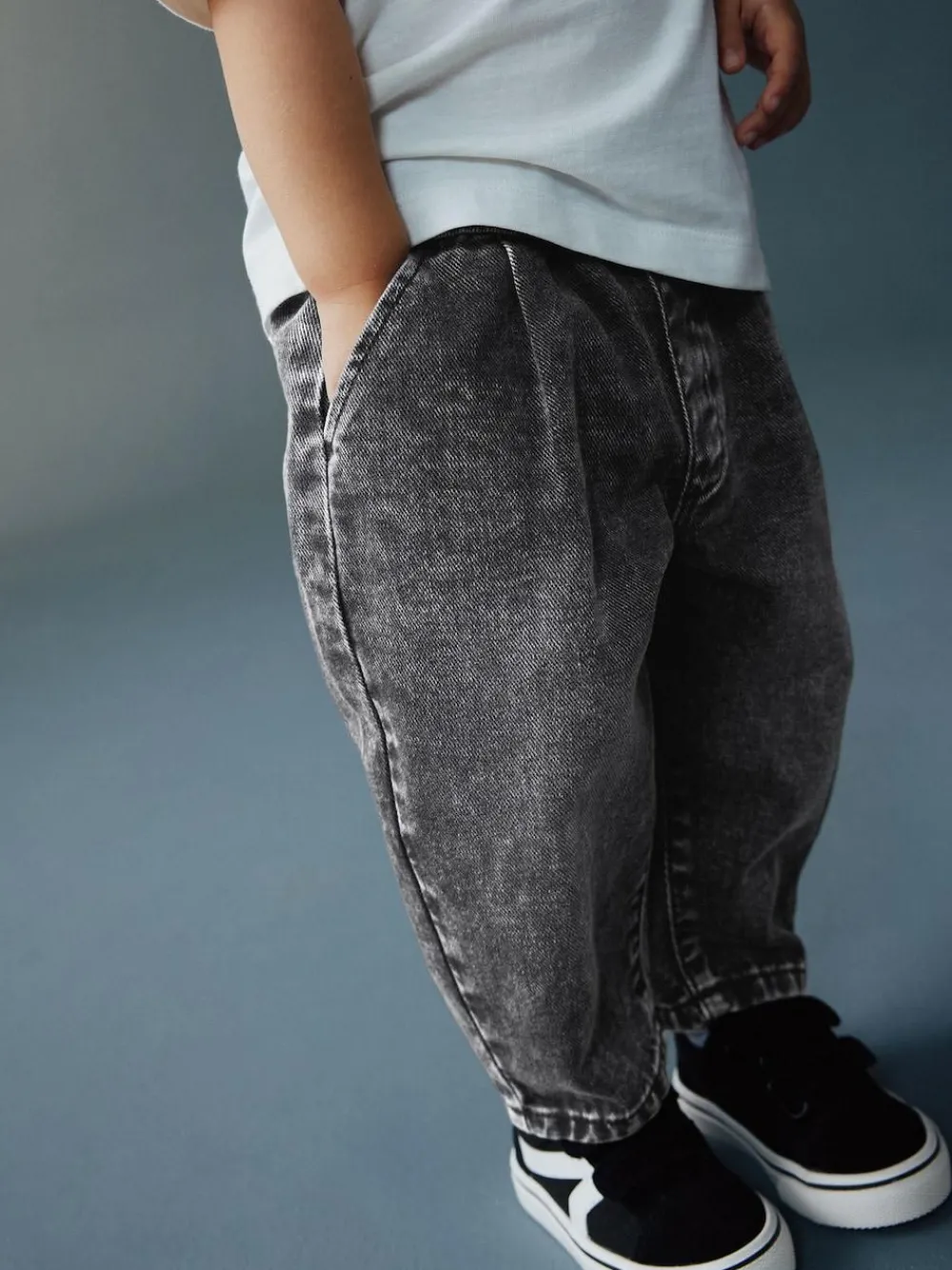 New Next Barrel Jeans (3mths-7yrs) Grey
