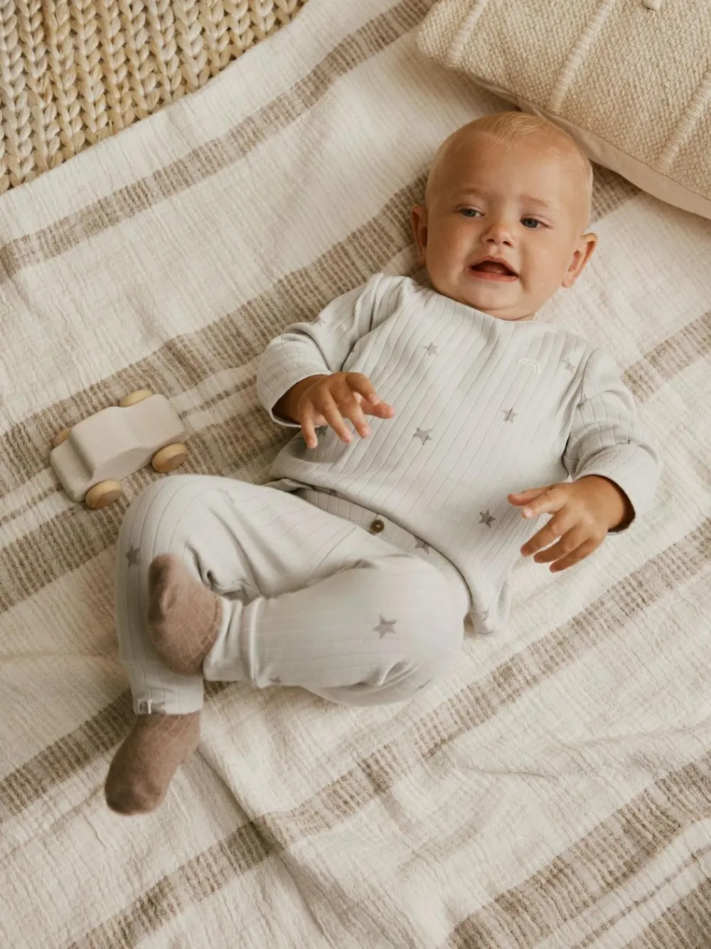 New Next Grey Big Smiles Baby Top and Leggings Set (0mths-2yrs) (0mths-2yrs)