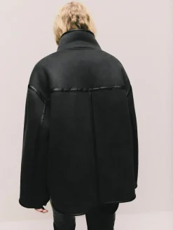 Outlet Next Borg Reversible Jacket Grey