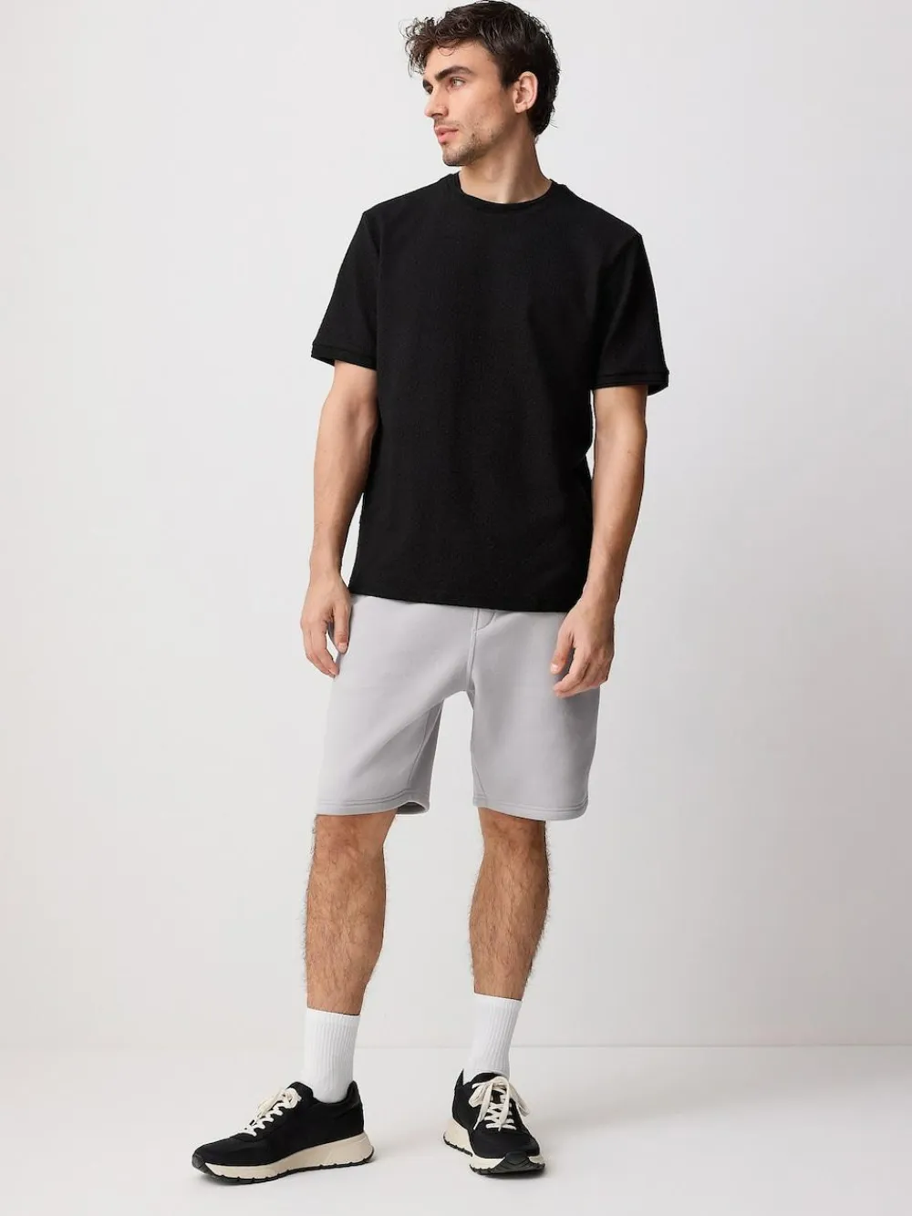 Clearance Next Brushed Jersey Zip Pocket Shorts Grey