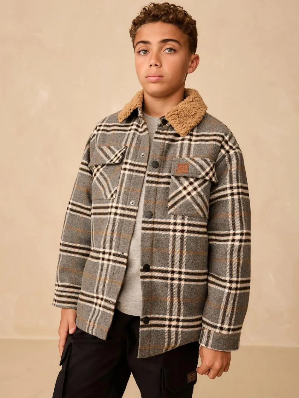 Next Lined Shacket (3-16yrs)^BOY Shirts