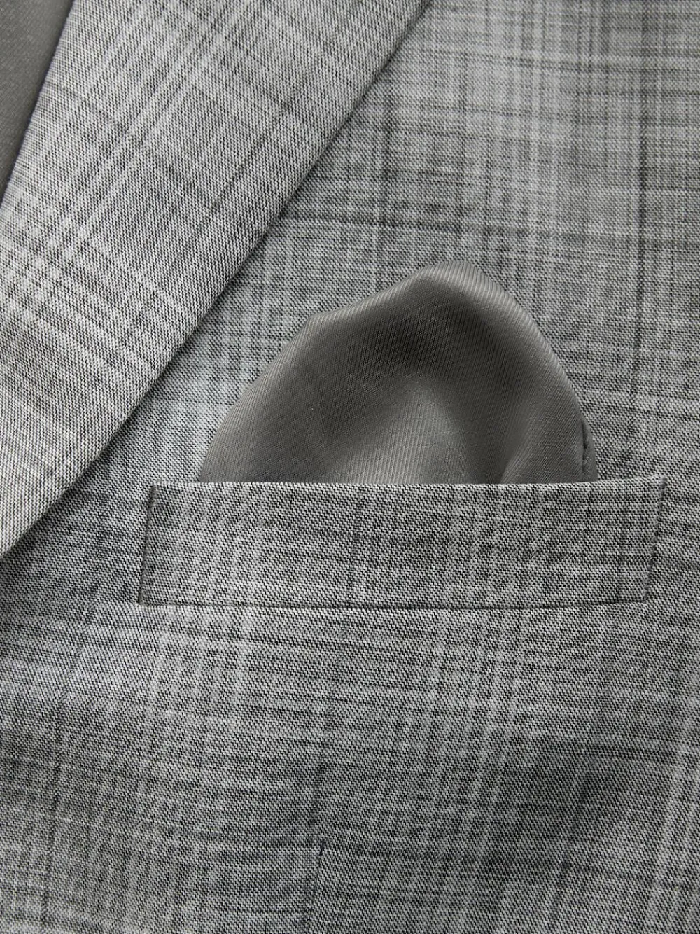 Next Grey Check Muscle Fit Motionflex Stretch Suit Jacket^ Grey Suits
