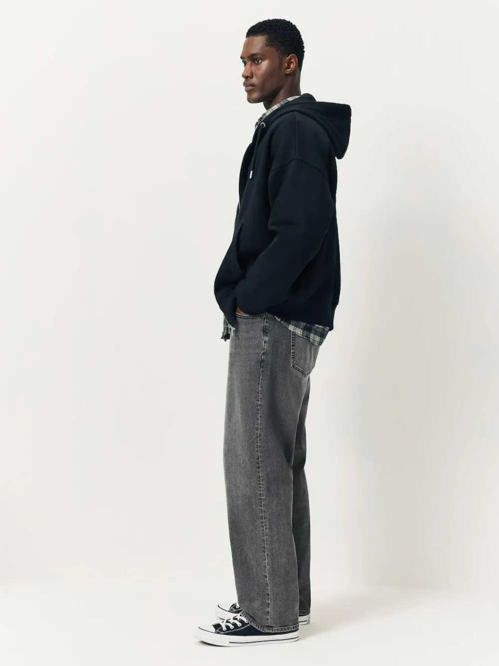 Next Grey Classic Stretch Relaxed Fit Jeans