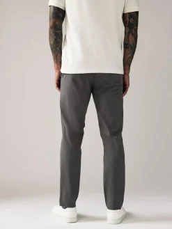 Next Grey Dark Slim Fit Stretch Chinos Trousers^ Pants & Chinos