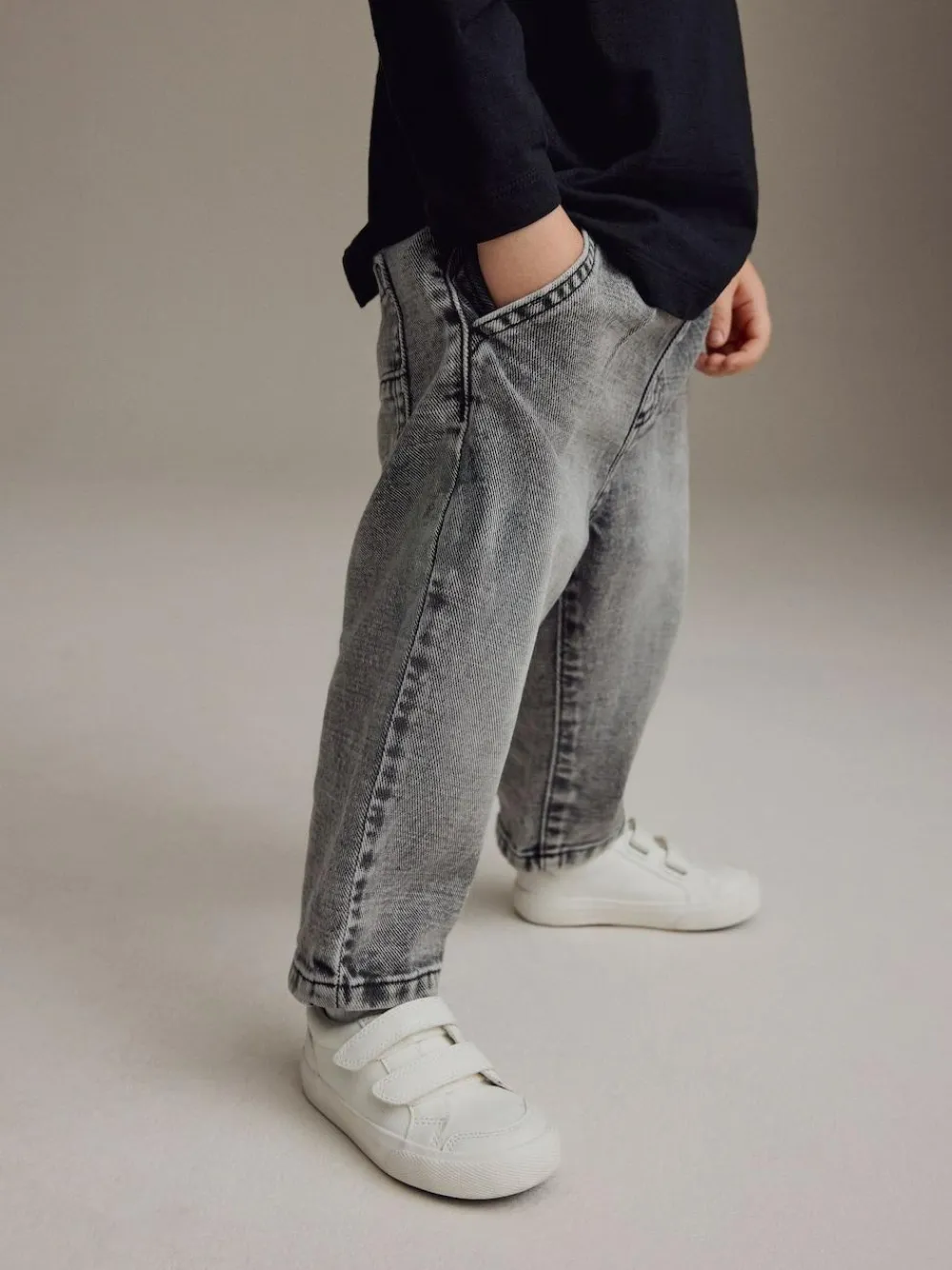 New Next Pleat Front Jeans (3mths-7yrs) Grey Denim
