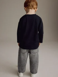 New Next Pleat Front Jeans (3mths-7yrs) Grey Denim