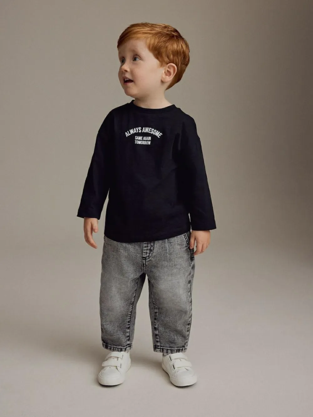 New Next Pleat Front Jeans (3mths-7yrs) Grey Denim