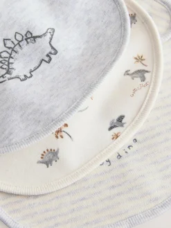Next Grey Dinosaur Baby Bibs 3 Pack^ Bibs|Newborn Accessories
