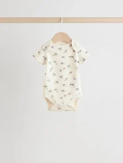 Next Grey Dinosaur Short Sleeve Baby Bodysuits 5 Pack^BOY Bodysuits & Vests|Vests
