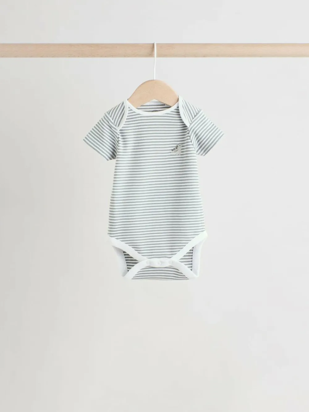 Next Grey Dinosaur Short Sleeve Baby Bodysuits 5 Pack^BOY Bodysuits & Vests|Vests