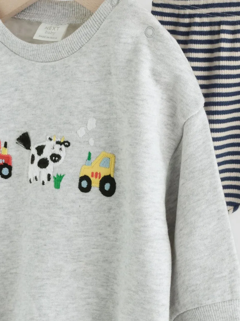 New Next Baby Sweatshirt and Leggings Set (0mths-3yrs) Grey Farm Character