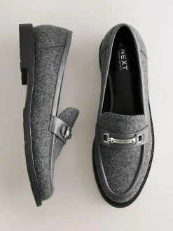 Best Next Grey Forever Comfort® Trim Hardware Round Toe Loafers