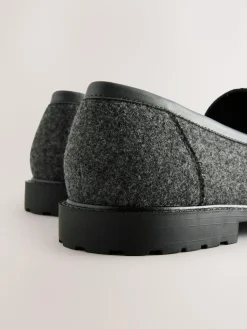 Best Next Grey Forever Comfort® Trim Hardware Round Toe Loafers