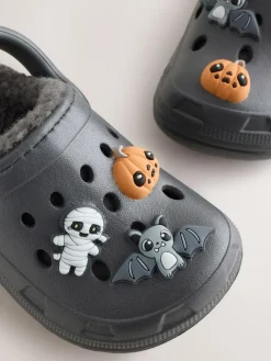 New Next Grey Halloween Warm Lined Slipper Clogs