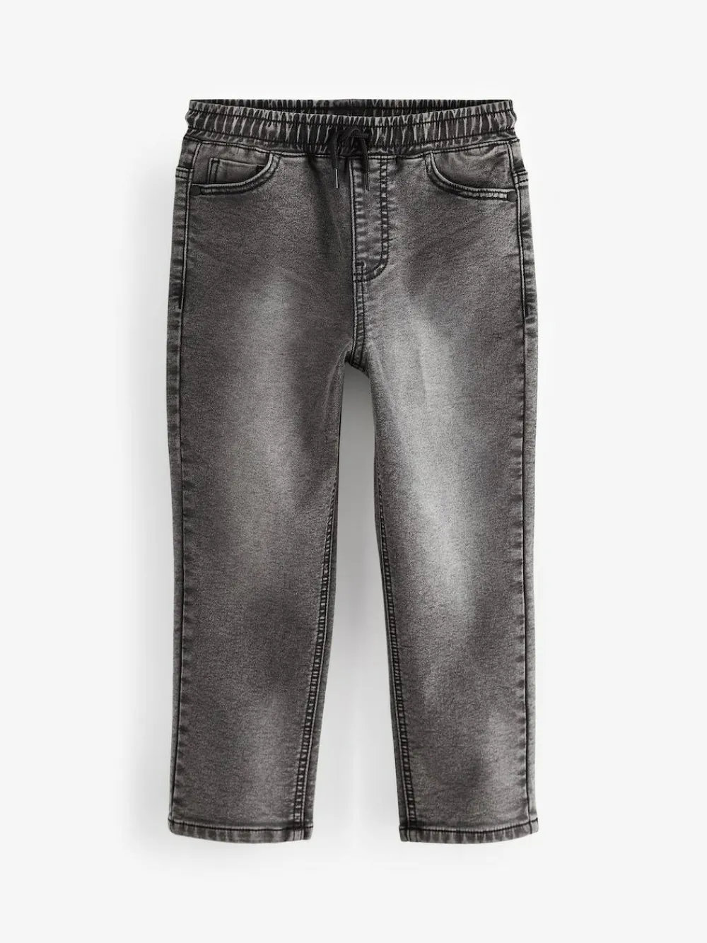 Sale Next Loose Fit Stretch Elasticated Waist Jeans (3-16yrs) Grey