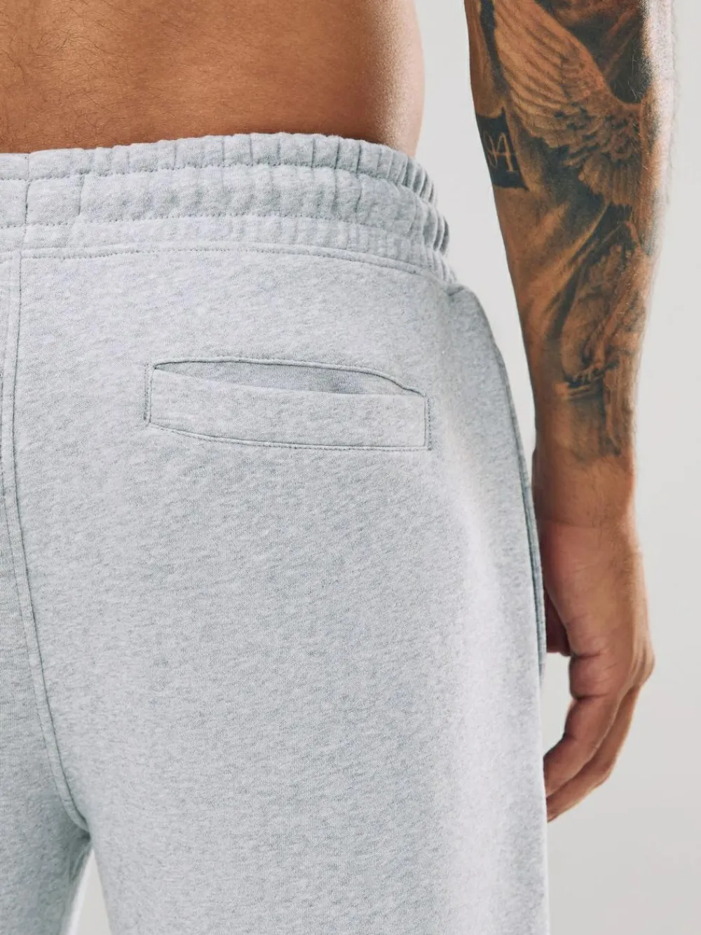 Hot Next Slim Fit Slim Fit Brushback Heavyweight Joggers Grey Marl