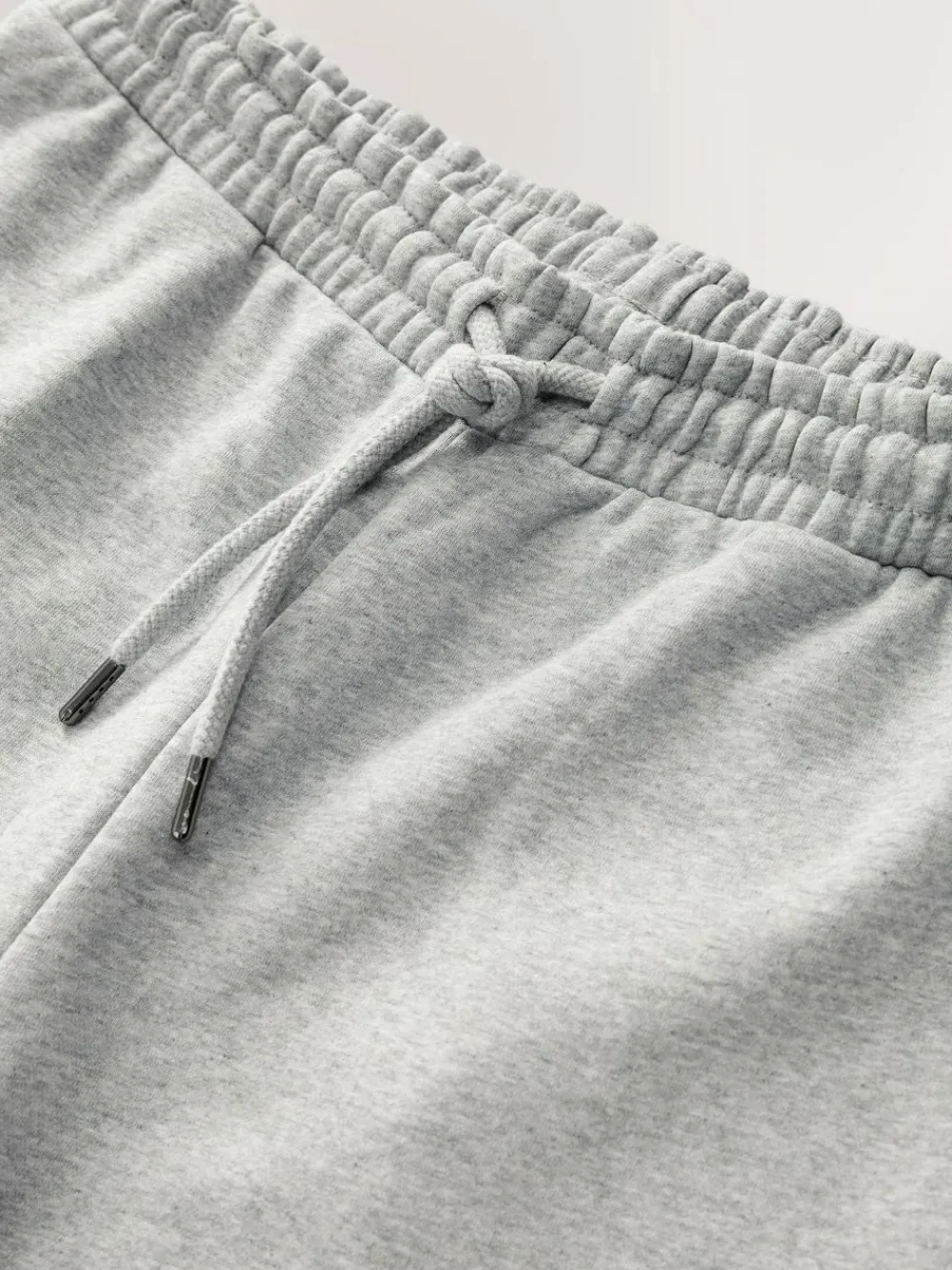 Discount Next Grey Marl Straight Fit Relaxed Fit Brushback Heavyweight Joggers