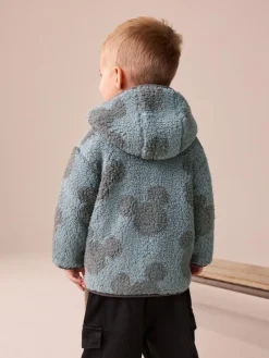 Clearance Next Grey Mickey Mouse Fleece Zip Through Hooded Jacket (3mths-8yrs)