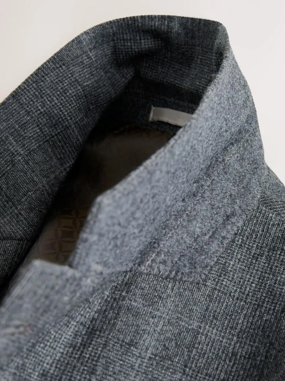 Clearance Next Grey Regular Fit Signature Reda Italian Wool Fabric Check Suit Jacket