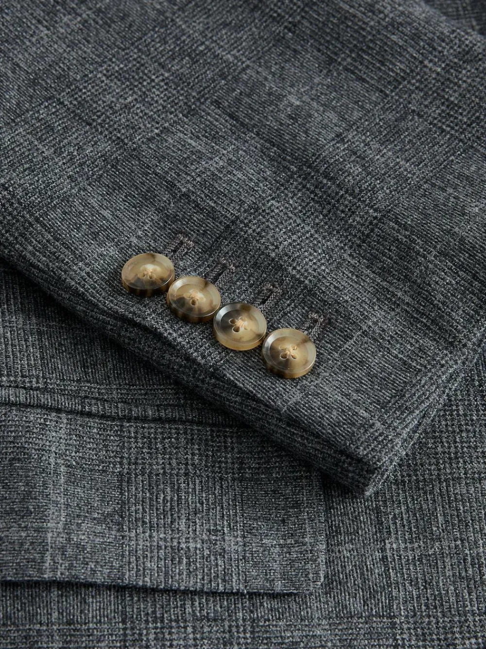 Clearance Next Grey Regular Fit Signature Reda Italian Wool Fabric Check Suit Jacket