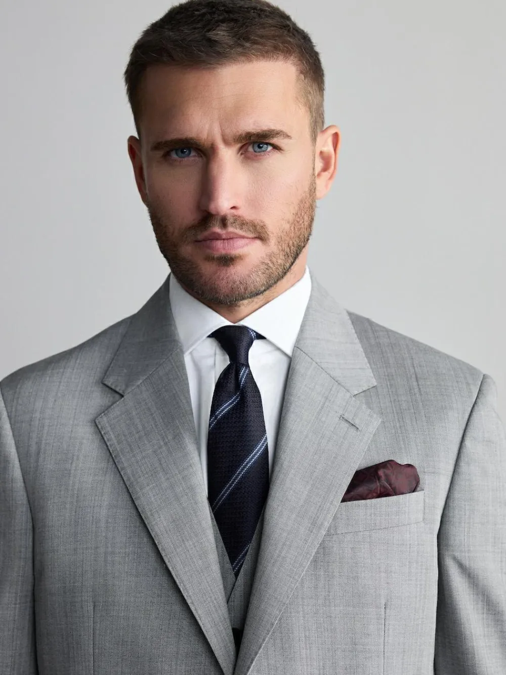 Discount Next Regular Fit Signature Nova Fides 100% Italian Wool Suit Jacket Grey