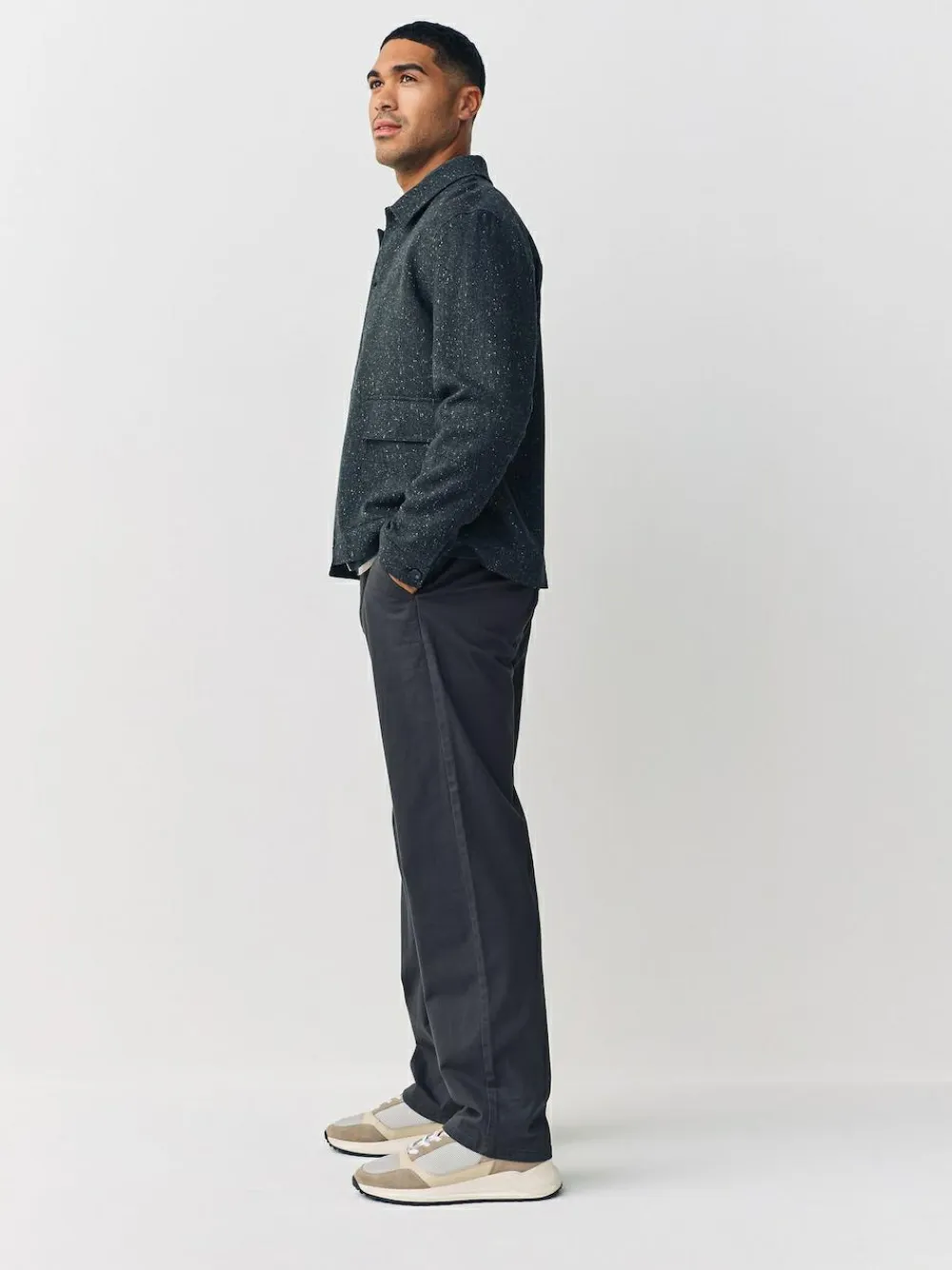 Best Next Grey Relaxed Fit Stretch Chinos Trousers