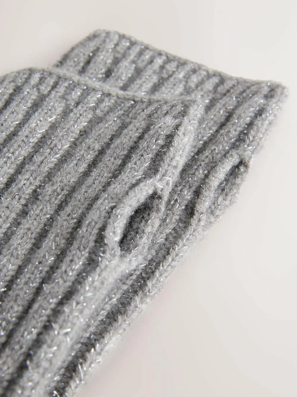 New Next Ribbed Handwarmer Gloves 1 Pack Grey