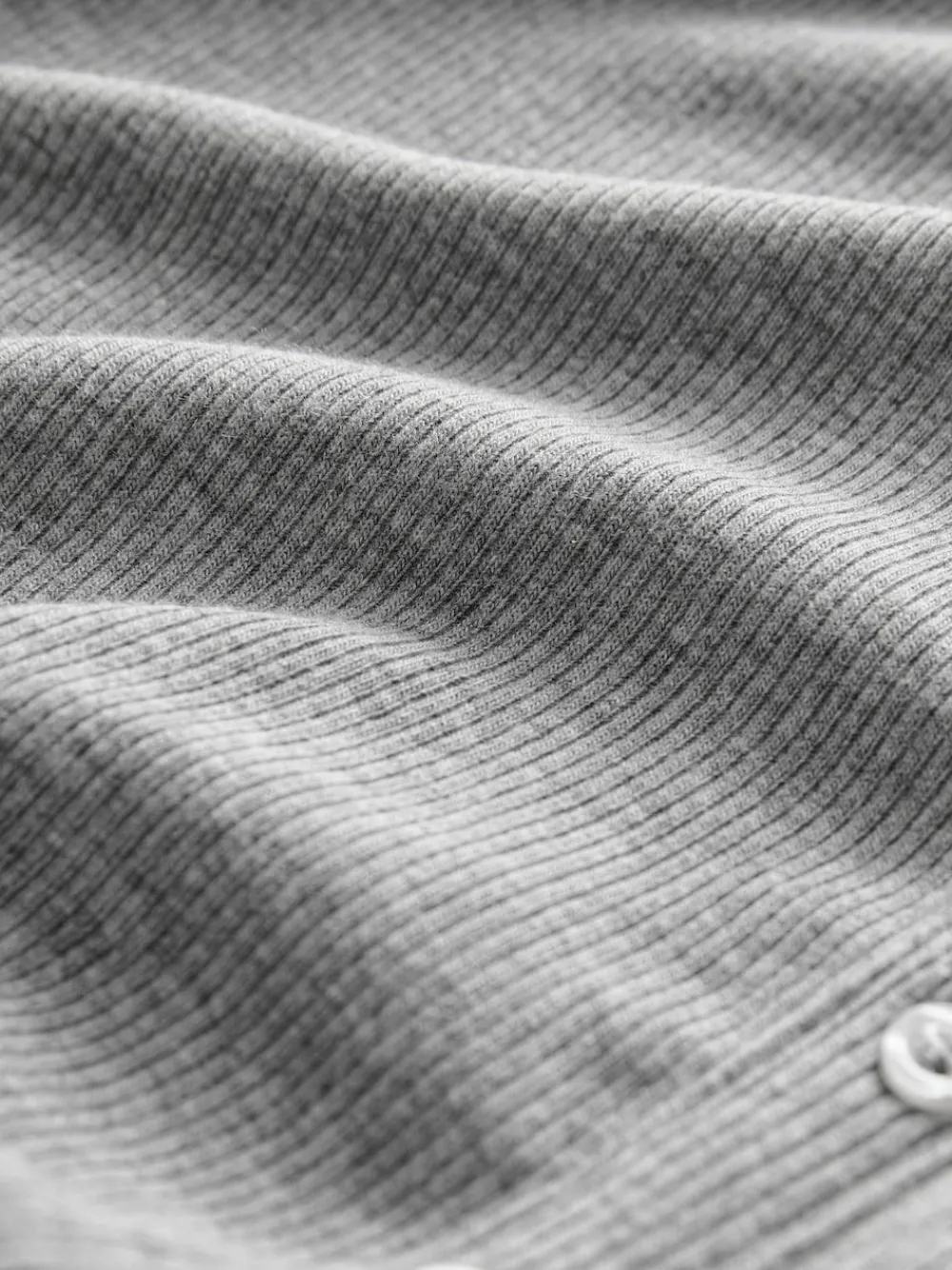 Next Ribbed Long Sleeve Henley Bodysuit Grey