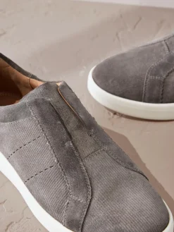 Next Signature Premium Leather Laceless Slip-On Trainers^Women Sneakers