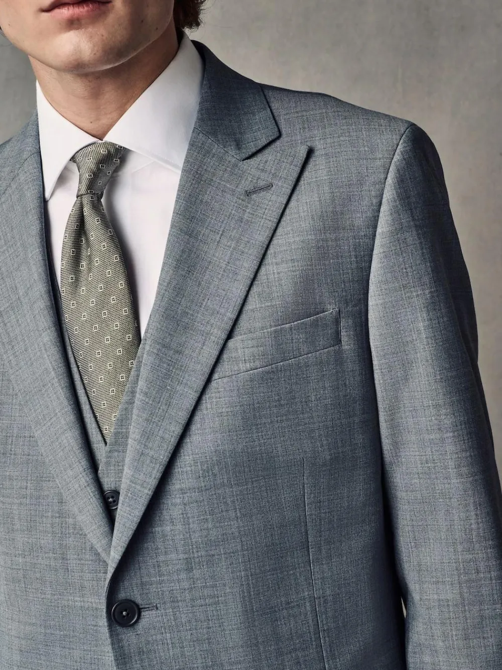 Outlet Next Slim Fit Wool Blend Motionflex Suit Jacket Grey