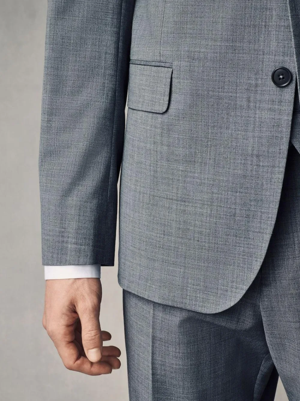 Outlet Next Slim Fit Wool Blend Motionflex Suit Jacket Grey