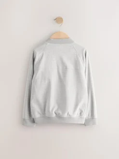 Next Grey Smart Bomber Jacket (3-16yrs)^BOY Suits & Vest|Coats & Jackets