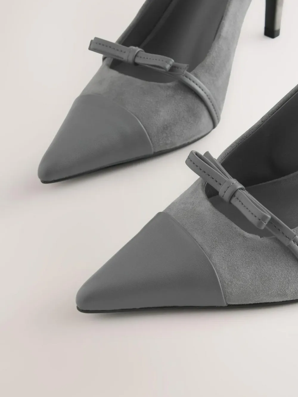 Next Forever Comfort® Leather Pointed Cutout Bow Slingback Heels^Women Heels