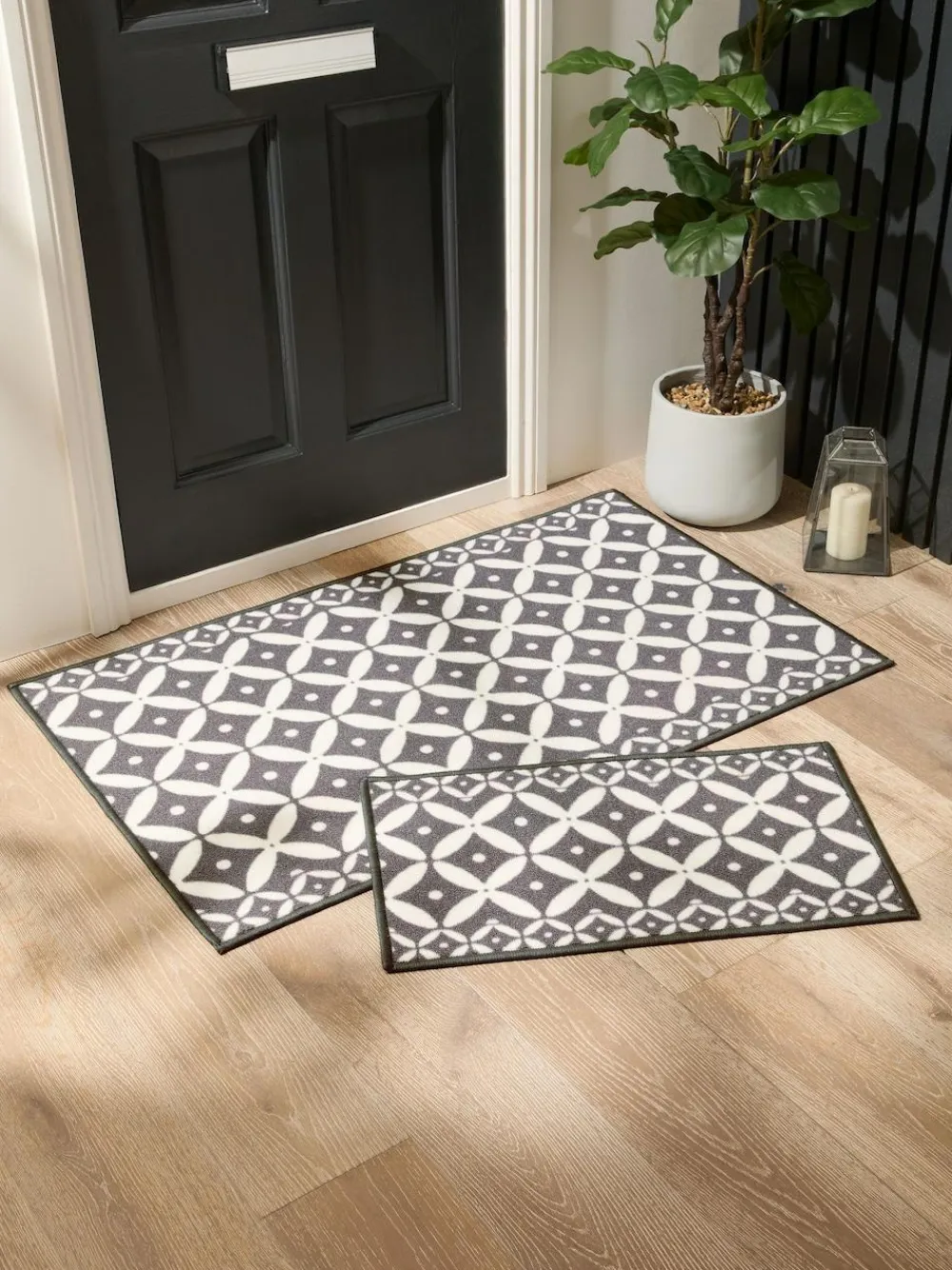 Discount Next Grey Washable Tile Doormat
