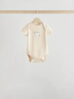 Discount Next Grey Zebra Baby Short Sleeve Bodysuits 100% Cotton 5 Pack